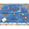 Lapis Blue, Moroccan Berber, Soft Wool, Hand Knotted Oriental Rug, 8'x10'7"