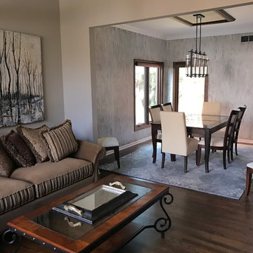 Rustic-Modern Grey Dining Room