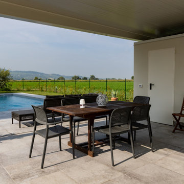 Villa SM | Realizzazione nuova piscina esterna con portico