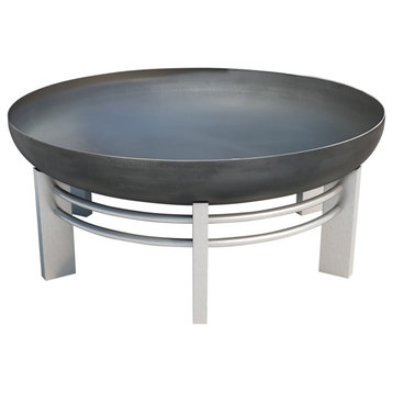 Jura Stainless Steel Wood Burning Fire Pit, 31.1"