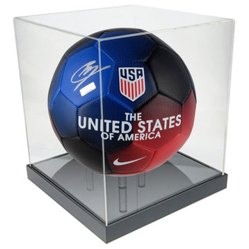 OnDisplay Deluxe UV-Protected Soccer Ball/Volleyball Display Case - Black Base