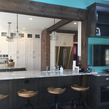 Omega Loring Full Access Transom Cabinetry with Fantasy Brown Quartzite Counters