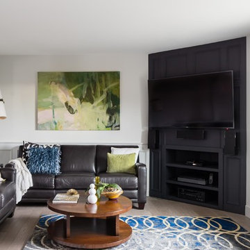 Blue and Black Sitting Area