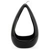 Ceramic Air Planter, Cone Style, 8.5x5.25", Black