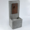 Cement Stone and Brown Finish Outdoor Patio Fountain with LED Light