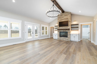 Inspiration for a cottage living room remodel in Other