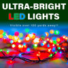 Long-Lasting LED Lights, Musical Countdown Clock Santa, Tree, and Presents