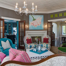 Turquoise and pink