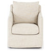 Banks Cambric Ivory Swivel Club Chair