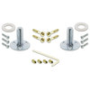 Double Dummy Set With Keyhole, Meadows Plate With Crystal Knob, Polished Brass