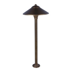 Universal Lighting and Decor - Wide-Cone 24" High Antique Brass Landscape Path Light - Path Lights