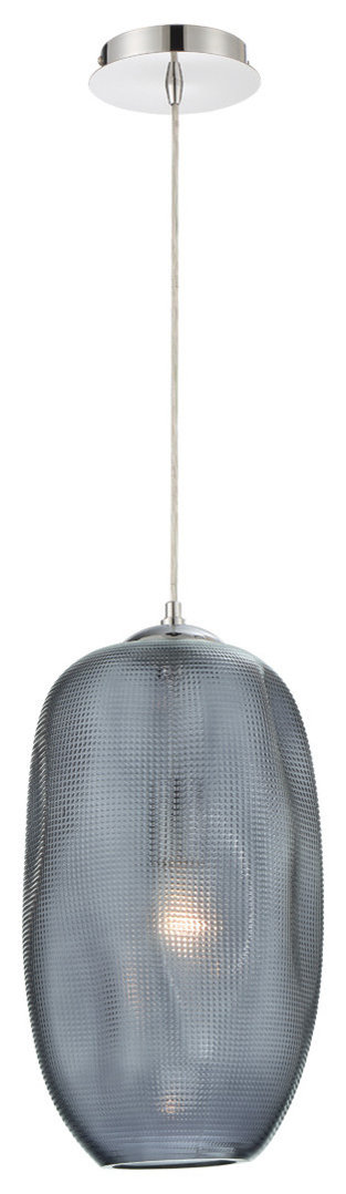 Labria 1-Light Large Pendant, Chrome, Smoke Glass, Large - Contemporary ...
