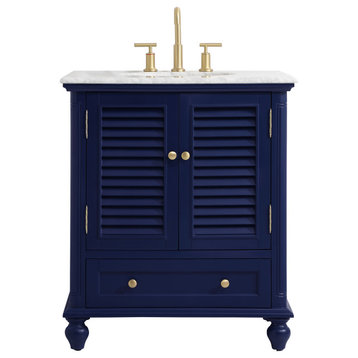Rhett 30" Single Bathroom Vanity, Blue