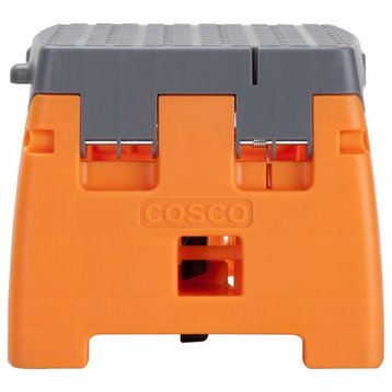 COSCO Type1A Molded Folding Step Stool in Orange and Gray