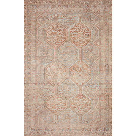 Chris Loves Julia x Loloi Jules Tangerine/Mist 9'-6" x 14' Area Rug