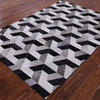 4' 0" X 6' 0" Natural Cowhide Hand Stitched Rug C1218