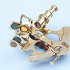 Captain's Sextant Nautica Antique Brass, 9''