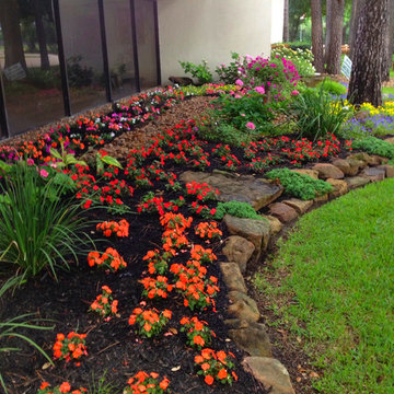 Custom Rock Work and Flowerbeds