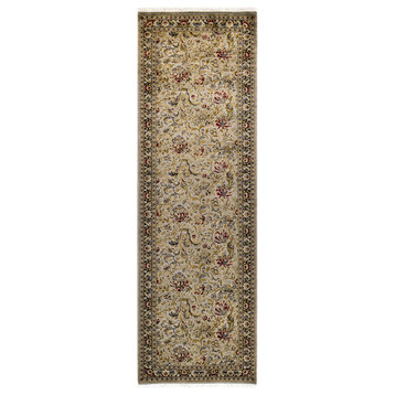 Fine Vibrance, One-of-a-Kind Hand-Knotted Area Rug Ivory, 2' 6" x 8' 2"