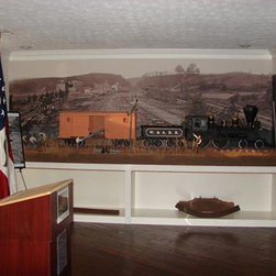 Model Railroad Backdrop Wall Mural - Wallpaper