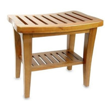 teak wood shower bench