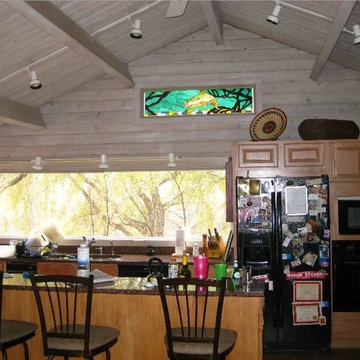 Professionally installed stained glass panels