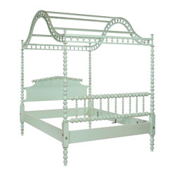 Gazebo Spool Tallpost Bed with Ogee Canopy - Beds