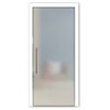 Pocket Glass Sliding Door With Frosted Designs, 28"x84", Full-Private, Recessed Grip Handle