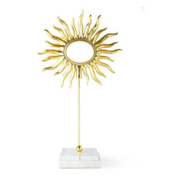 John-Richard Collection Large Sunburst Sculpture on Marble Base - Sculptures