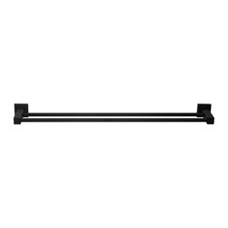 Square Double Matte Black Towel Rail 600mm SKU: MR01 - Towel Rails