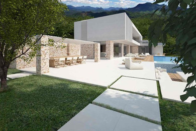 Inspiration for a contemporary exterior home remodel in Other