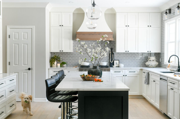 Transitional Kitchen by McQueen Building Company