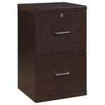 OSP Home Furnishings - Alpine 2-Drawer Vertical File With Lockdowel� Fastening System, Espresso Finish - Keep everything organized and secure with our 2-Drawer, locking vertical file cabinet. Attractive drawer pulls paired with euro-style easy glide hardware allows each drawer to open and close with ease. Letter size file capability with locking top drawer.  Simplify assembly with Lockdowel� fasteners, which are invisible, creating a tight joint and a finished look.  The Lockdowel� fastening system is designed to simply slide components into place for quick, sturdy assembly every time.