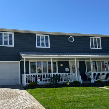 Bellmore Siding - Midnight Blue Shakes | Alpha Windows & Siding