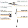 Modern Wall Mounted Shower System with Handheld Shower Pressure Balance Valve, Brushed Nickel, 8"