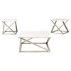 Steve Silver Zurich 3-Piece Occasional Table Set With White Finish ZU1003PC