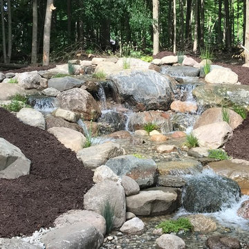 Large Pondless Water Feature Installation Grand Rapids, MI