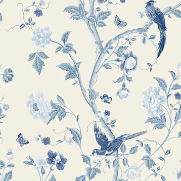 Laura Ashley Summer Palace Wallpaper, Royal Blue