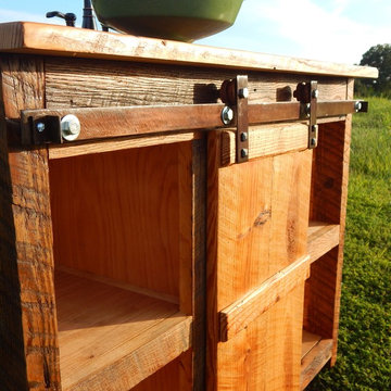 The Rusted Nail Barn Door Vanity