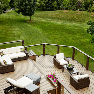 TimberTech Legacy Collection Decking in Pecan with Mocha Accents