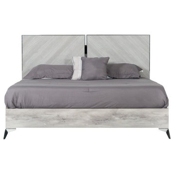 Nova Domus Alexa Italian Modern Gray Bed, Eastern King