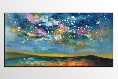 Abstract Art for Sale, Starry Night Painting, Canvas Art Painting, Buy Art Onlin
