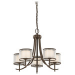 Kichler Lighting - Kichler Lighting 43149AP Tallie - Five Light Medium Chandelier - Canopy Included: TRUE  Shade Included: TRUE  Canopy Diameter: 5.75Tallie Five Light Medium Chandelier Antique Pewter Satin Etched White Glass White Translucent Organza Shade *UL Approved: YES *Energy Star Qualified: n/a  *ADA Certified: n/a  *Number of Lights: Lamp: 5-*Wattage:60w G9 bulb(s) *Bulb Included:No *Bulb Type:G9 *Finish Type:Antique Pewter