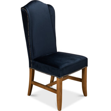 High Back Dining Chair, Set of 2 Blue
