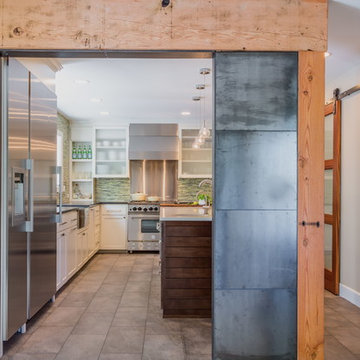 kitchen with industrial touches