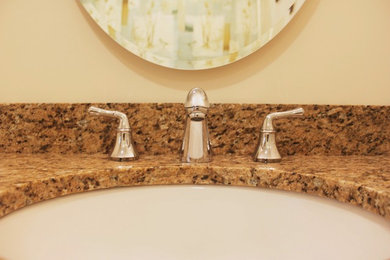 Example of a beach style bathroom design in Boston