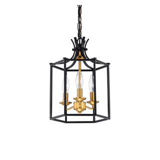 Millennium Lighting Asheville 3-Light Modern Gold Glam Clear Glass