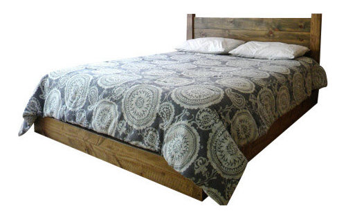 Will A King Frame Accommodate Two Twin Mattresses Side By Low Profile Platform Bed Rustic Oak King More Info