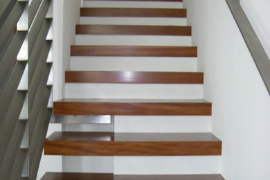 Inspiration for a contemporary staircase remodel in Santa Barbara