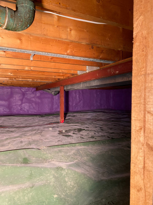 cold floors over ventilated, insulated crawl space
